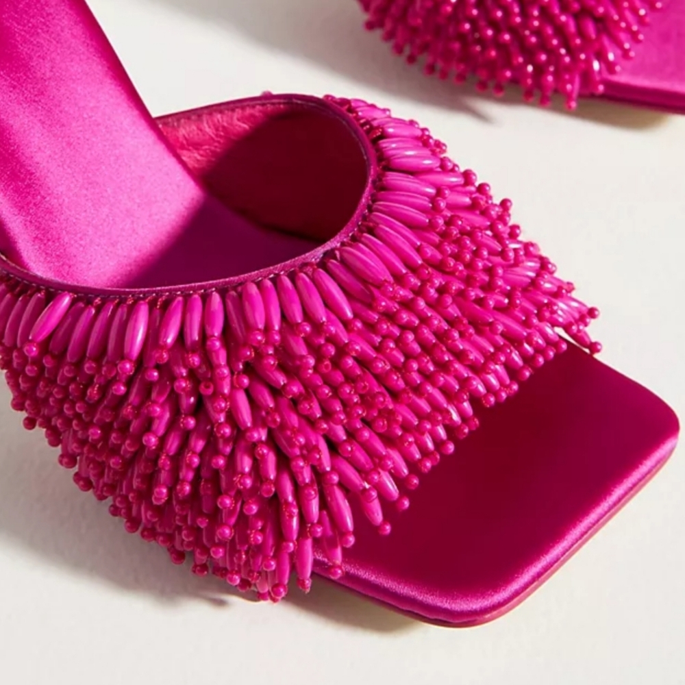 Jeffrey Campbell Beaded Sandals in Pink Size/8 - Picture 3 of 8